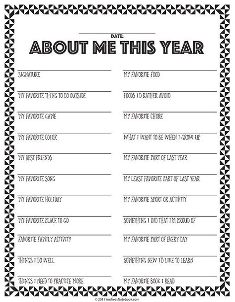 This New Years Time Capsule Printable Questionnaire for teens and tweens is such a fun New Years tradition to start with your family. Just fill it out and save it to be opened on a future date! | Mandy's Party Printables Time Capsule Ideas, New Year Printables, New Year's Eve Activities, Kids New Years Eve, Traditions To Start, New Years Traditions, New Years Activities, Silvester Party, Activity Days