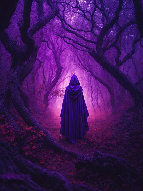 Purple Mage Aesthetic, Witch Homescreen, Halloween Aesthetic Purple, Mage Aesthetic, Purple Witch Aesthetic, Mystic Moon, Dark Witch, Purple Vibe, Artistic Pictures