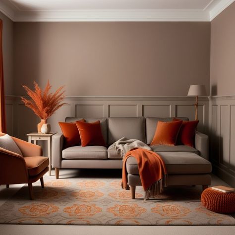 27 Stunning Burnt Orange Living Room Ideas for a Warm and Inviting Space - Style Zuri Burnt Orange Accent Wall, Burnt Orange Living Room Ideas, Orange Accents Living Room, Orange Living Room Ideas, Orange Accent Wall, Orange Leather Sofas, Orange Accent Walls, Burnt Orange Living Room, Orange Living Room