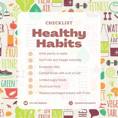 Checklist for healthy habits #checklist #healthy #healthy habits #daily life #changinghabits #balancedlife #heathylife #creative #ideas #easylife #learnwithwajeeha #lifewithwajeeha #graphicsbywajeeha Healthy Habits Checklist, Habits Checklist, Herbal Coffee, Eco Friendly Diy, Smoothie Bowl Healthy, Diy Snacks, Coconut Health Benefits, Homemade Cleaning Solutions, Drink Plenty Of Water