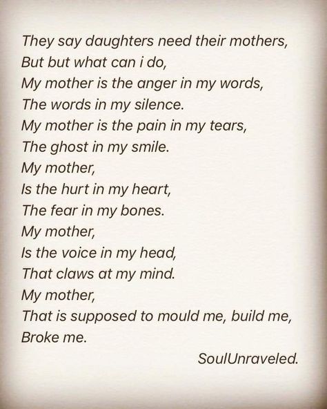 Quotes For Toxic Mother, Poetry About Bad Moms, Mothers Who Are Toxic, Mother Abusing Daughter, Toxic Mother Poems, Bad Mom And Daughter Relationship, Quotes About Toxic Moms, Bad Mother Poems, Poetry About Toxic Mothers