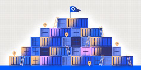 Deploying a Multi-region Docker Registry to Improve Performance Container Graphic Design, Platform Illustration, Container Illustration, Container Texture, Docker Container, Management Illustration, Construction Illustration, Investment App, Product Illustration