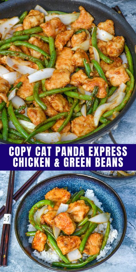 Panda Express Chicken, Food Cravings Dinner, Panda Express Recipes, Chicken And Green Beans, Copy Cat Recipe, Chicken Green Beans, Chinese Chicken Recipes, Chinese Cooking Recipes, Easy Chinese Recipes