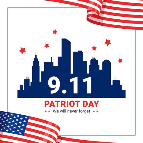 Free vector flat illustration for septem... | Free Vector #Freepik #freevector #9-11 #patriot-day #american #america United Airlines Flight 175, World Trade Center Collapse, September Crafts, Patriot Day, Tag Cloud, Patriots Day, Sweet Text Messages, Military Operations, American Patriot