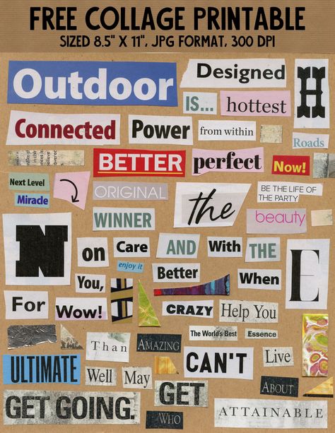 🎆

Download this free printable magazine words collage sheet and create your own unique piece of art!

#freebie #printable #collage #art #magazine|#LoveStory #RomanticEncounters #HeartfeltConnections #DateNightIdeas #SoulmateSearch #FlirtyFridays #CandlelitDinners #StarryEyedMoments #LoveQuotes #DreamyDates #WhisperedPromises #AmourAdventures Magazine Words, Words Collage, Papan Tulis Kapur, Free Collage, Word Collage, Printable Collage Sheet, Collage Board, Magazine Collage, Scrapbook Stickers Printable