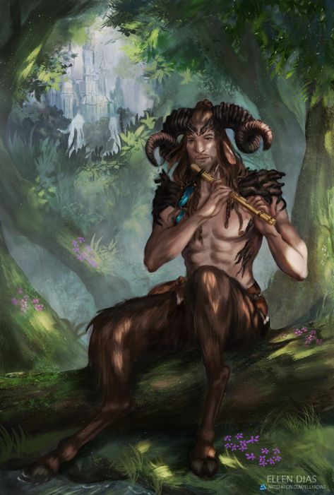 ArtStation - Droh - Illustration, Ellen Dias Satyr Illustration, Satyr Character, Greek Monsters, Male Witch, World Of Fantasy, Fantasy Illustration, Mythical Creatures, Character Concept, Fantasy Art