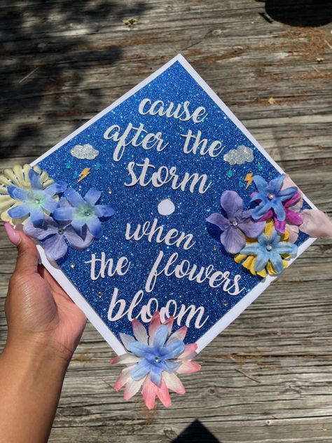 Pretty Grad Cap Ideas, Kali Uchis Grad Cap, Call Me If You Get Lost Graduation Cap, Graduation Cap Designs For Lost Ones, Simple Grad Caps, Tyler The Creator Grad Cap, Its Been A Long Time Coming Grad Cap, Flowery Graduation Caps, It’s Been A Long Time Coming Grad Cap