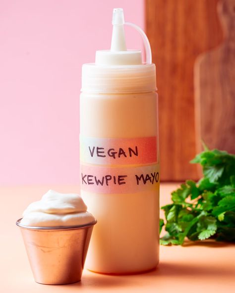 Vegan Kewpie Mayo by School Night Vegan Kewpie Mayo Recipe, Plant Based Dressing, Japanese Vegan, Vegan Shrimp, Sushi Bowls, Kewpie Mayo, Mayo Recipe, Vegan Dressing, Vegan Dip