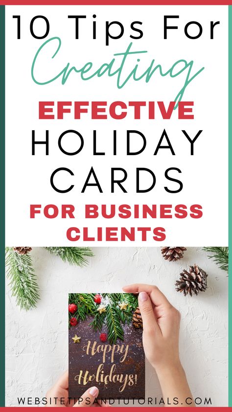 Are you going to send out holiday cards to your business clients or customers this year? That's a great idea! It’s been harder to meet face to face with customers in 2020, so it’s more important than ever to make that personal connection. Use these 10 tips to create effective holiday & Christmas cards. Get advice about how much money you should spend (& how to save money), personalization options, how religious they should be & more. Marketing advice for entrepreneurs #businesstips #entrepreneur Business Christmas Greetings, Best Christmas Messages, Money Increase, Christmas Cards Wording, Cards For Business, Christmas Card Writing, New Year Card Design, Christmas Greetings Messages, Happy Holidays Greetings