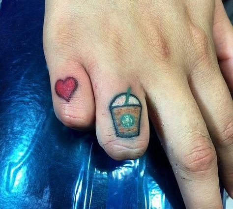 Pin for Later: Prepare to Obsess Over the Cutest Food Tattoos You've Ever Seen The Realest Starbucks Obsession Starbucks Tattoo, Tat Inspiration, Horrible Tattoos, Food Tattoos, Bad Tattoos, Get A Tattoo, Food Guide, Cute Food, Jesus Fish Tattoo