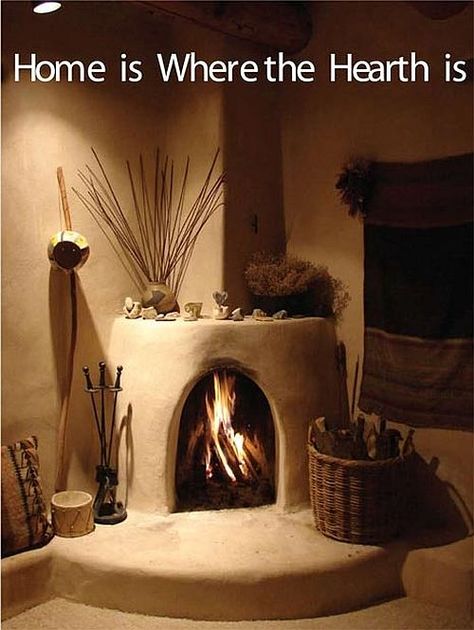 Adobe Fireplace, Southwest Living, Kiva Fireplace, Cob Building, New Mexico Homes, Adobe Home, Earthship Home, Mud House, Adobe House