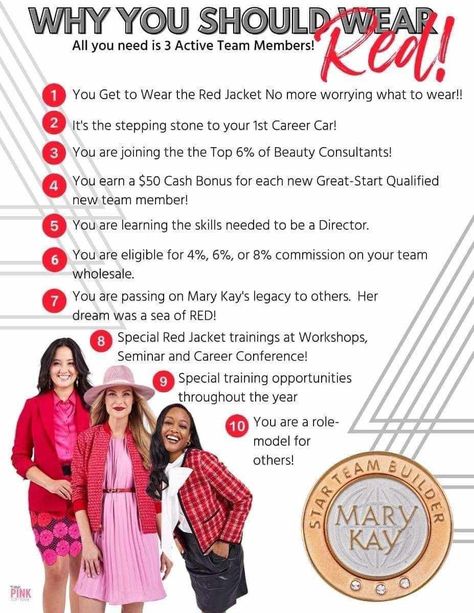 Mary Kay Red Jacket 2023, Mary Kay Red Jacket, Mary Kay Seminar, Mary Kay Consultant, Mary Kay Business, Pink Cadillac, Beauty Consultant, Till The End, Long I