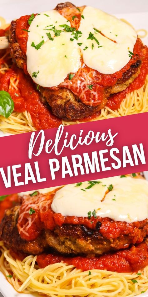 Veal Leg Cutlets Recipes, Veal Parmesan Recipe Easy, Veal Shoulder Chop Recipes, Veal Recipes Easy, Veal Schnitzel Recipe, Veal Chops Recipes, Veal Parm, Ground Veal Recipes, Veal Parmesan Recipe