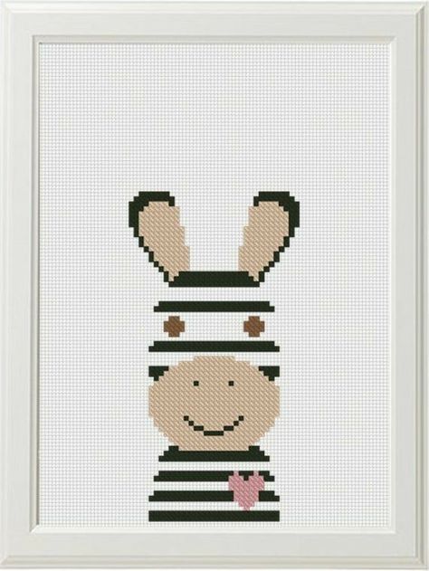 Animals Cross Stitch, Baby Cross Stitch, Baby Jungle, Yarn Wall Art, Crochet Wall Hangings, Easy Embroidery, Animal Cross Stitch Patterns, Baby Cross, Cross Stitch Baby