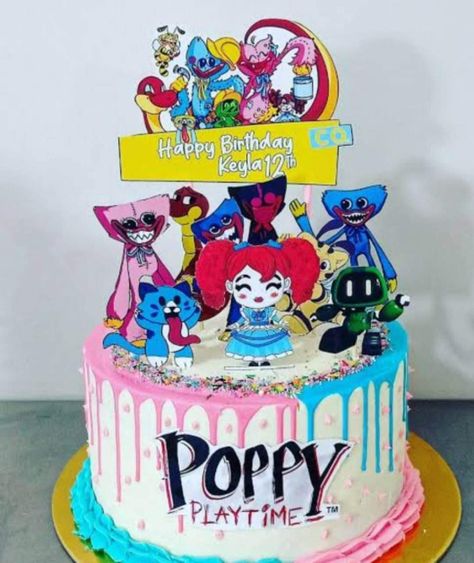 Catnap Birthday Party Ideas, Poppy Play Time Cake, Smiling Critters Birthday Party, Smiling Critters Cake, Poppy Playtime Birthday Party, Poppy Playtime Cake, Boys Bday Cakes, Poppy Drawing, Barbie Doll Set