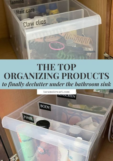 Under Sink Organization Bathroom Small, Organize Under Bathroom Sink, Sink Organization Bathroom, Bathroom Under Sink Organization, Bathroom Drawer Storage, Hair Tool Storage, Organization Under Sink, Under Bathroom Sink, Clear Clutter