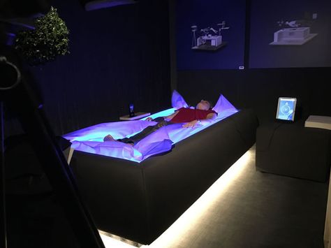 Zerobody Waterless Alternative To A Sensory Deprivation Tank -  #meditation #relax Deprivation Tank, Home Spa Room, Spa Room Decor, Spa Interior Design, Sensory Deprivation, Spa Interior, Dream Bath, Water Bed, Relaxation Room