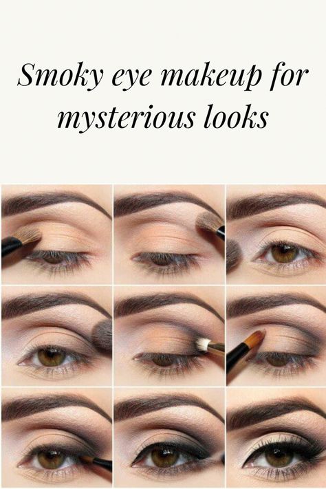 Although it looks a bit troublesome, the application of smokey eye makeup is extremely easy. You can have more assertive and striking looks with smoky eye makeup, which is usually suitable for night invitations. Follow these steps when applying steamy makeup #fashion #makeup #smoky #smokyeye #eyemakeup Party Makeup Smokey Eye, Play Makeup, How To Apply Eyeshadow, Eye Shadows, Makeup Fashion, Smokey Eye Makeup, Makeup Set, Party Makeup, Makeup Kit