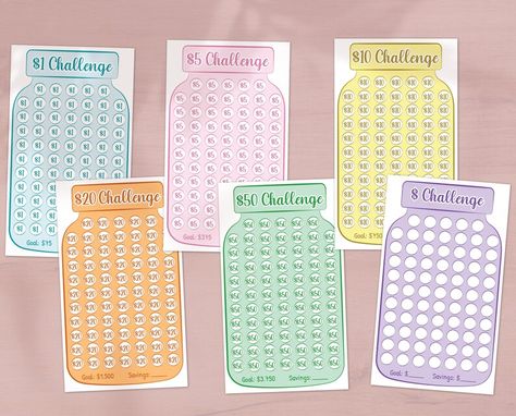 Printable Savings Challenge Cards for A6 Cash Envelopes A6 - Etsy Savings Challenge Printable Free, 50 Envelope Savings Challenge, Envelope Savings Challenge, Printable Savings Challenge, Envelope Savings, Savings Challenge Printable, A6 Binder, Budgeting 101, Budget Binder