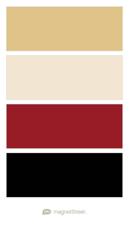 Gold, Champagne, Custom Red, and Black Wedding Color Palette - custom color palette created at MagnetStreet.com Navy Wedding Colors, Custom Refrigerator, Burgundy Wedding Colors, Pintura Exterior, Gold Champagne, Wedding Color Palette, Burgundy Wedding, Foto Inspiration, Wedding Color