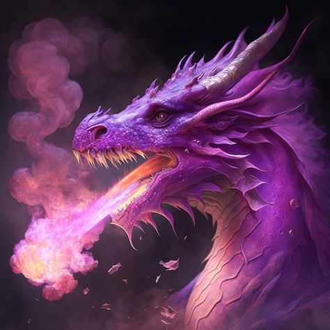 Flames Aesthetic, Dnd Shenanigans, Dragon Medieval, Space Dragon, Chinese Dragons, Dragon Dreaming, Yin Yang Tattoos, Purple Things, Dragon's Lair