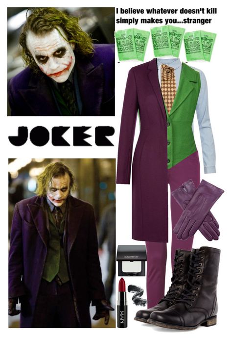 "fem!Joker(Misses J)cosplay, Monster-Con 2014" by pandoricaflirt ❤ liked on… Laura Mercier, Emilio Pucci, Nyx, Cosplay Costumes, Steve Madden, Levi's, Shoe Bag, Perfect Clothing, Outfit Accessories