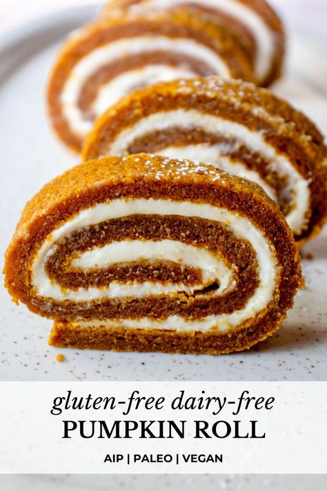 Gluten Free Pumpkin Roll Recipe, Gluten Free Pumpkin Roll, Pumpkin Roll Recipe, Pumpkin Rolls Recipe, Caramel Pumpkin, Gluten Free Holiday, Cookies Gluten Free, Gluten Free Thanksgiving, Gluten Free Christmas