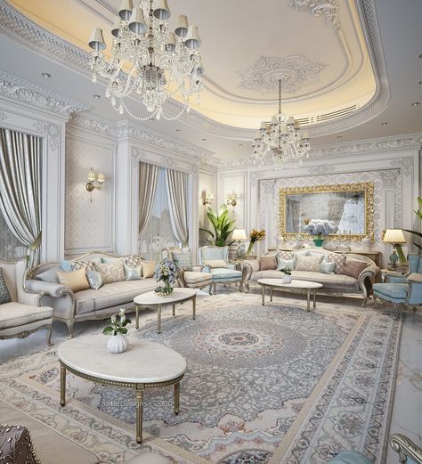 Classic Interior Design Luxury, Art Deco Style Interior, Classic Furniture Living Room, Classic Villa, Classic Interior Design, Classic Living Room, Living Room Sofa Design, تصميم للمنزل العصري, التصميم الخارجي للمنزل