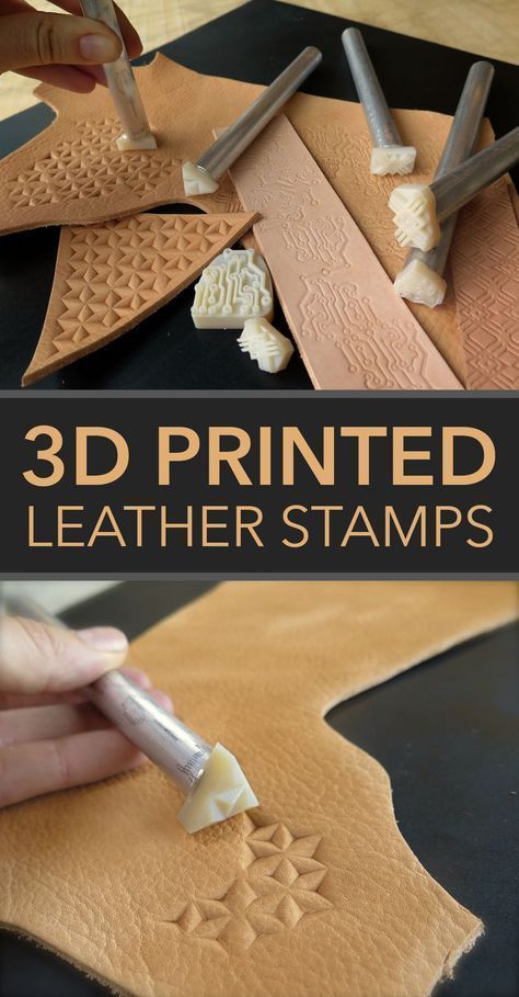 Diy Leather Stamp, Useful 3d Prints, Leather Working Tools, Leather Craft Projects, 3d Printing Diy, Fest Outfits, Leather Craft Tools, Leather Diy Crafts, Leather Stamps