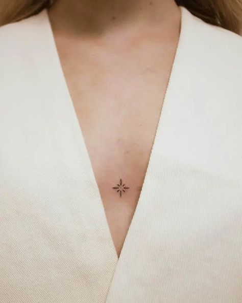 Chest Tattoo Stars, Chest Tattoo Abstract, Star Chest Tattoo, Small Chest Tattoos Female, Tattoo Under Chest, Full Chest Tattoos, Underboob Tattoo Designs, Small Star Tattoos, Our Mindful Life