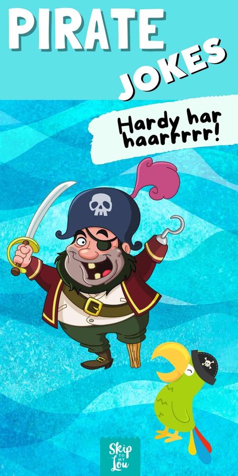 Pirate Jokes, Silly Cartoon, Cartoon Pirate, Skip To My Lou, Skip School, Rum Bottle, Walking The Plank, Pirate Theme Party, Jolly Roger