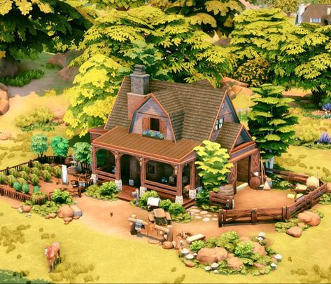 Sims 4 Small Farm, Sims 4 Chestnut Ridge, Sims 4 Horse Ranch House, Sims Ranch House, Sims 4 Homestead, Sims 4 Stable, Sims 4 Horse Ranch Build, Sims Farmhouse, Sims 4 Ranch House