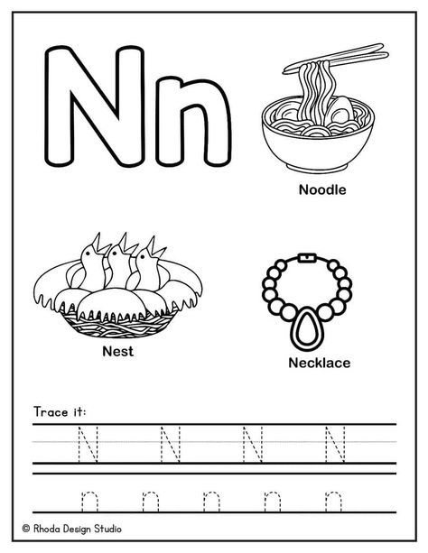 Letter N Coloring Pages Letter N Coloring Page Free Printables, Letter N Worksheets For Preschool, N Coloring Pages, Letter N Activities, Letter N Worksheet, Free Alphabet Printables, Free Printable Alphabet Worksheets, Free Printable Alphabet, N Letter