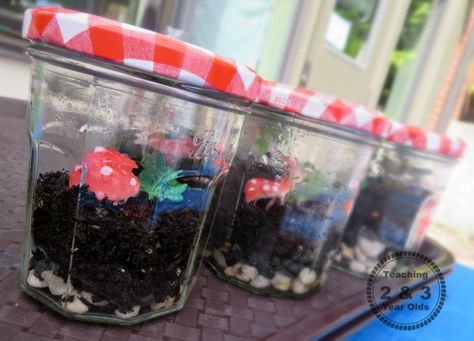 gardening with kids: DIY terrariums Make A Terrarium, Gardening Club, Outdoor Learning Activities, Preschool Garden, Small Terrarium, Gardening With Kids, Insect Control, Terrarium Diy, Preschool Science