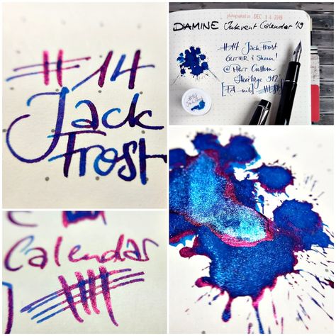 Diamine Inkvent Calendar 2019/Blue Edition 2020 #14 Jack Frost – Julie Paradise Diamine Inkvent, Calendar 2019, Planner Business, Bottled Ink, Product Ideas, Jack Frost, Fountain Pens, Fountain Pen, Paradise