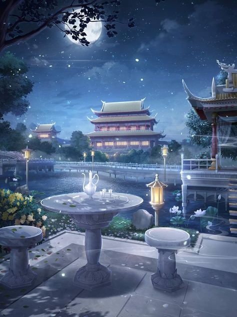 Landscape Anime, Chinese Background, Anime Places, Scenery Background, Cute Galaxy Wallpaper, Japon Illustration, Anime Backgrounds Wallpapers, Fantasy City, Fantasy Castle