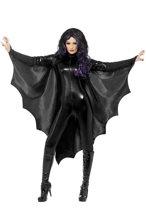 Black Wings Costume, Simple Black Outfits, Bat Wings Costume, Ladies Fancy Dress, Vampire Costumes, Wings Black, Bat Costume, Spanish Dress, Womens Fancy Dress