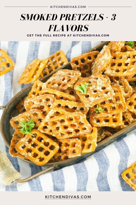 Overhead shot of seasoned, smoked pretzels on plate. Pretzel Recipes, Homemade Taco Seasoning Mix, Pretzel Recipe, Pretzels Recipe, Poke Cakes, Smoked Fish, Homemade Tacos, Dessert Options, Homemade Taco Seasoning