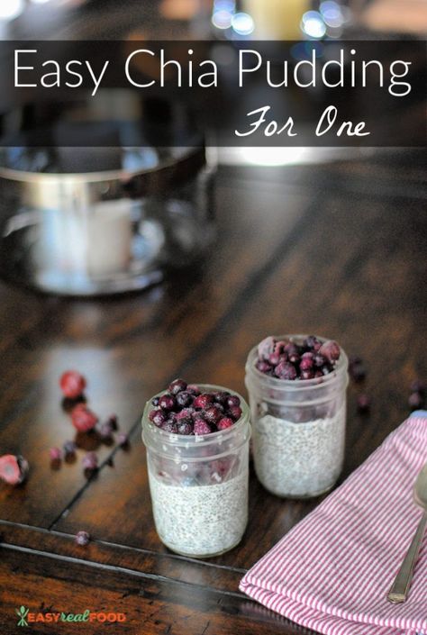 Chia Pudding For One, Single Serve Chia Seed Pudding, Chia Seed Pudding Single Serving, Single Serve Chia Pudding, Single Serving Chia Pudding, Pudding For One, Gluten Free Bread Pudding, Easy Chia Pudding, Easy Chia Seed Pudding