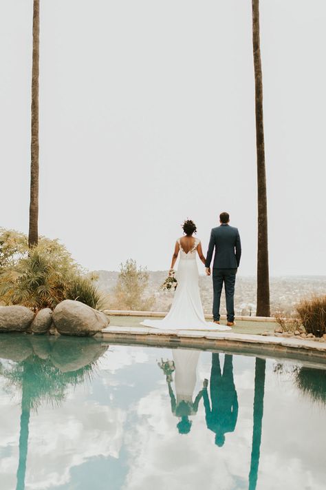 This Stunning San Diego Airbnb Mansion Wedding Proves You Don't Need a Traditional Venue for Your Big Day | Junebug Weddings Free Wedding Venues, 1930s Wedding, Airbnb Wedding, San Diego Wedding Venues, Wedding Concept, Pronovias Wedding Dress, San Diego Wedding Photography, Dream Wedding Venues, Wedding Spot