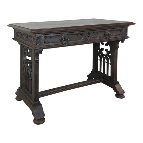 Gothic Writing Desk, Church Tables, Prop Reference, Gothic Desk, Gothic Writing, Tea Parlor, Gothic Chair, French Desk, French Gothic