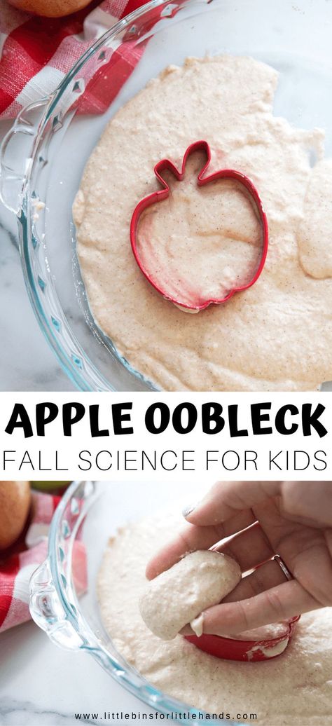 Oobleck Recipe, Fall Science Activities, Fall Science, Apple Lessons, Apple Preschool, Apple Unit, Apple Activities, Education Science, Autumn Activities For Kids