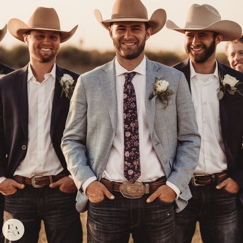 Lord knows we love a theme and if the wedding party looked like this how could you pass up a cowboy theme? 🤤😜 Each theme has it's own distinct features that make it unique, if you need help choosing yours check out our moodboard highlight! #melbournesleadingeventplanner #weddingsandevents #theme #style #moodboard #countrytheme #saveahorserideacowboy Cowboy Groom, Country Western Wedding, Style Moodboard, Cowboy Wedding, Wedding Sand, Cowboy Theme, Western Wedding, Wedding Shots, Country Western