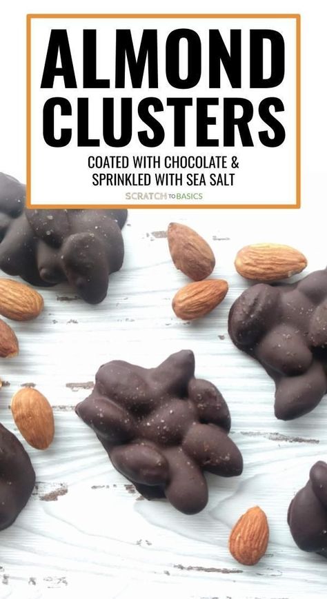 Almond Clusters, Chocolate Covered Almonds, Dark Chocolate Almonds, Low Carb Snack, Snacks Saludables, Roatan, Healthy Snacks Easy, Snacks Für Party, Roasted Almonds