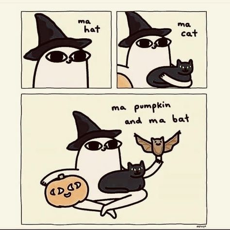 Is it Halloween yet? Halloween Memes, Dia De Muertos, Comic Strip, Holidays Halloween, Favorite Holiday, Vintage Halloween, Fall Halloween, Trick Or Treat, Pumpkins