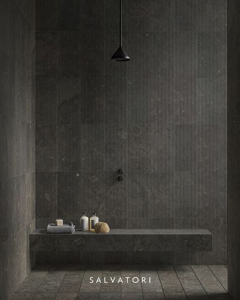 Shower Tray Design, Parquet Texture, Dark Tile, Dark Bathrooms, Marble Showers, Stone Bathroom, Have A Shower, Bathroom Inspiration Decor, Bathroom Collections