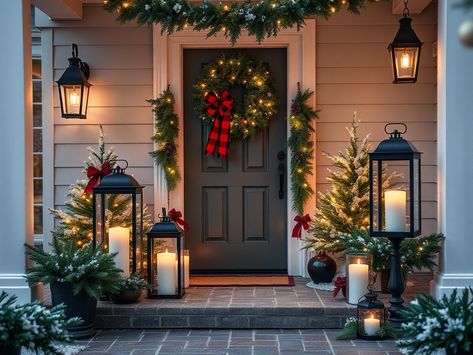 17 Christmas Front Porch Decor Ideas » Comfy Ideas Modern Front Porch Christmas Decor Ideas, Outside Porch Christmas Decor, Front Christmas Decorations Porch Ideas, Decorating Front Door For Christmas, Modern Christmas Front Porch Decor, Xmas Front Porch Ideas, Decorate Front Porch For Christmas, Classy Outdoor Christmas Decor, Christmas Front Porch Decor Ideas