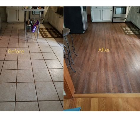 Tile Cover Up Diy, Cheap Flooring Options, Temporary Flooring, Ugly Kitchen, Kitchen 2023, Hiding Ugly, Cheap Flooring, Vinyl Planks, Living Room Tiles