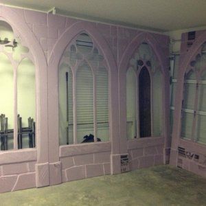 danse macabre | Halloween Forum Foam Carving, Halloween Forum, Gothic Windows, Halloween Decor Ideas, Casa Halloween, Theme Harry Potter, Church Windows, Theatre Set, Theme Halloween