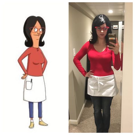 Bob's Burgers Linda Halloween Costume Halloween Short Brown Hair Costume, Linda Bobs Burgers Costume, Linda And Bob Belcher Costume, Bob's Burger Halloween Costume, Bobs Burgers Halloween Costumes, Bobs Burger Costume, Bob And Linda Costume, Tina Bobs Burgers Costume, Linda Belcher Costume